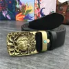 Gürtel Buddha Messing Gürtelschnalle Leder Männer Ceinture Jeans Cowboy Mann Echtes Riem Männlich Cinturon Taille MBT0073297m