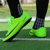 Classical Soccer Shoes Mens Football Boots Sneakers Waterproof High Ankle AGTF Cleats Boys Outdoor Sport 240306