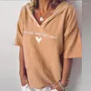 Magliette da donna Donna Casual High Street Pullover Modello estivo Stampa Manica corta Top con cappuccio Moda Semplice All-match Loose Streetwear