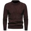 Herrtröjor Autumn/Winter English Style Round Neck Casual Slim Fiting Pullover Sweater