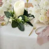 Decorative Flowers Christmas Candle Rings Garland For Dining Room Celebration Holiday