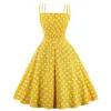 Dress Women Vintage Polka Dot Dress Retro Rockabilly 2023 Strap Cocktail Party 1950s 40s Swing Dress Summer Dress Sleeveless