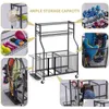 Other Sporting Goods Garage Sports Equipment Storage Organizer With Baskets And Hooks - Easy To Assemble Ball Gear Rack Holds Basket Dhjn0