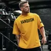 T-shirts sommar ny sport fritid bomull rund nacke överdimensionerad t-shirt mode män kläd gym springer träning sportkläder