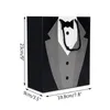 5 pieces of paper tailcoat for the groom thank you handbag black and white wedding bride party favorite groom bride maid gift packaging supplies 240309