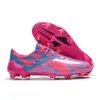 Męskie buty piłki nożnej FG Buty piłkarskie na zewnątrz Scarpe Calcio Chuteiras Pink White Gold