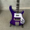 Purple Rik 4003 Guitare basse électrique – Corps solide, taille 4/4, manche en palissandre