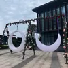 Kamp Mobilya Aydınlık Ay Swing Ay Şekiş Açık Hava Asma Sandalyeler Sallanan Aktiviteler Düğün Dekorasyon Işık Led