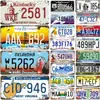 Metallgemälde Nummernschild USA Retro Auto Metall Nummernschild Neuheit Wanddekoration Auto Nummernschild Schilder Frontabdeckung Garage Cafe Pub Bar T240309