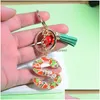 Tassel Christmas Bells Colorf와 Key Rings 패션 레터 체인 26 영어 초기 수지 핸드백 키링 액세서리 DHQ1O