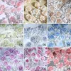 9bag/Set 3D Pink Rose Rhinestone Nail Art Charms Mixed Simulation Flower Gemstone Beads Valentines Nail Decoration Accessories 240307