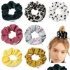 Hair Accessories 73 Color Pu Zipper Colour Headband Large Intestine Hair Ties Ropes Elastic Veet Band Girls Ponytail Pocket Scrunchies Dhtkk