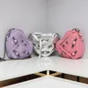 Evening Bags Fashion Heart Shape Small PU Leather Shoulder For Women Rivet Chain Design Purses And Handbags 2024 Trend Lipstick Tote