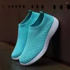 Casual Shoes Lightweight Comfortable Women's Soft Sole Sneakers Mesh Breathable Slip-On Loafers Big Size 35-43 5 Color