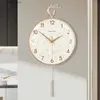 Duvar Saatleri Lüks Duvar Saati Dijital Oturma Odası İç Tasarım Nordic Bakır Geyik Dekorasyonları Elektronik Sarkık Duvar Saatleri Dekor T240309