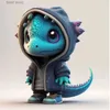 Decorative Objects Figurines Cool Statue of Baby Dragon Handmake Resin Dinosaur Figurines Sculpture Ornaments For Home Office Desktop Decor Car Display Toy T24030