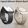 Designer Apple Watch Band Strap para iwatch ultra série 9 8 3 4 5 6 7 SE Bandas 38mm 42mm 44mm 49mm Luxo Esportes Líquido Silicone Embossing Smart Straps