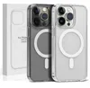 Magroge Transparent Cases Magnetic Wireless Charging Case för iPhone 15 14 12 11 13 Pro Max Mini XR XS 7 8 Plus SE Back Cover2