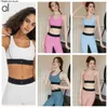 Yoga AL-0010 pak dames zomer verstelbare schouderriem schokbestendige sportbeha elastische taille training yogabroek activewear set