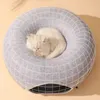 Pet Donut Felt Cat Nest Fun Interaktif Oyuncak Tüneli Eklenebilir Çift Katmanlı Kompozit Yapı Evrensel Kedi Baş Kesme Tasarımı 240226