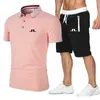 男性用のファッションポロシャツセットJ Lindeberg Golf Shiptl Sleeve 4XL Shorts 2XL 2 Piee See See Size Chart 240226を参照