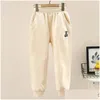 Trousers 2024 Korean Spring Autumn Children Cotton Pants Girls Sport Toddler Sweatpants Drop Delivery Baby Kids Maternity Clothing Ot6Nq