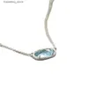 Ожерелья с подвесками Desginer Kendras Scotts, ожерелье, ювелирные изделия k Темперамент Elisa Модные эллиптические геометрические прозрачные океанские синие стекла