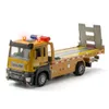 Toys Diecasts Tow Truck Set Rescue Trailer 1 50 Alloy Model med en 1 64 CAR 5009-1/ 50010-1 Transport Vehicle Boys Gift 240306