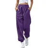 Pantalon de survêtement pour femmes, sans cordon de serrage, jogging, taille haute, Yoga avec poches