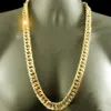 18 K Yellow G F Gold Chain Solid Heavy 10mm XL Miami Cuban Curn Link Necklace265s