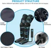 Electric Air Compression Leg Massager Pneumatic Foot and Calf Heated Wraps Handheld Controller Muscle Relax Pain Relief 240305
