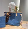 24SS Fashion Luxury Brand NOUVEAU Sacs en denim de créateurs pour femmes Sac à main pour femme Sac à bandoulière Sac à bandoulière Sac de maquillage Portefeuille Super grande capacité Matériel d'origine