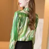 Women's Blouses Clothing Hand-Painted Printed Shirt Loose Korean Spring Autumn Turn-down Collar Commute Stylish Single-breasted Blouse