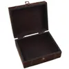 Drewniany vintage blokada skarbnika biżuterii pudełko pudełko etui organizator Pierścień Pierścień 2955