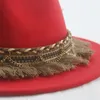 Cappelli da cowboy Cappello Fedora Cappello in feltro da uomo Cappelli per donna Western Cowboy Panama Vintage Casual Luxury Men Cappello Sombrero Hombre 240228