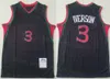 Retro Gerileme Basketbol Michael Mike Bibby Jersey 10 Jason Williams 55 Chris Webber 4 Allen Iverson 3 Vintage Kırmızı Siyah Beyaz Mavi Mor Yeşil Takım Hot Men