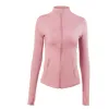 Giacca da yoga Donna Abiti da yoga Definisci allenamento Cappotto sportivo Giacche fitness Sport Abbigliamento sportivo ad asciugatura rapida Top Felpa con zip solida Abbigliamento sportivo 2024 Lulu Vendita calda