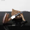 Other Home Garden New Creative Smoking Pipe 16cm Big Tobacco Pipe 9mm Filter Ebony Wood Pipe Best Handmade Smoke Pipe Accessory T240309