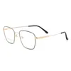 Occhiali da sole alla moda Montature per occhiali da donna quadrati per uomo Occhiali in metallo Cerchio completo Rx Occhiali con memoria leggera EyFlexible Eyewear255T