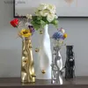 Vaser keramisk vas geometrisk sfär oregelbunden blomma vas porslin artefakt blomma arrangemang hem dekoration tillbehör vaser krukor l240309