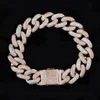 Designer Bracelet Hip Hop Jewelry Iced Out Cuban Link Chain Mens Bracelets Bling Diamond Tennis Love Bangle Snap Button Jewlery Go238T