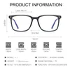Ultra-léger mode flexible TR90 lunettes carrées hommes femmes lunettes optiques transparentes cadre Anti lumière bleue clair Spectacle 240227