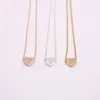 18K goud verzilverde hanger ketting platte bodem stevige liefde ketting het geschenk aan vrouwen2283