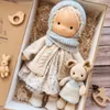 Mini Waldorf mignon poupée en peluche fille natif émail poupée artiste fait à la main Kawaii enfants cadeau de Noël poupées pour filles jouets 240307