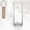 Vases Vases Paquet de 12 grands vases cylindriques en verre transparent bougeoirs flottants vase à fleurs dîners formels fête (10 de haut x 4 de largeur) L240309