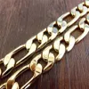 Collier pour hommes en or jaune massif 18 carats rempli de 95G chaîne lourde figaro italien 60CM 12MM317q