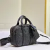 Clássico bolsa de luxo preto bordado alça superior sacos de viagem de couro totes shoping saco de embreagem homens pequeno designer bolsa bolsa crossbody bolsas de ombro marrom