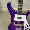 Purple Rik 4003 Electric Bass Guitar - Solid Body, 4/4 Size, Rosewood Neck