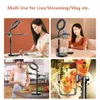 Overhead Tripod with Ring Light Table Tabletop Shooting Stand Tripods with Mobile Phone Holder Boom Arm for Nail Art Pography 240306