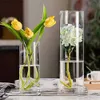 Vasen, 6 Stück, Glaszylindervasen, große Zylindervase, schwimmende Kerzenhalter, transparente Blumenvase für Blumen, Hochzeit, Heimdekoration, L240309